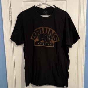 47 Brand Black and Boston Bruins Boston Tee XL